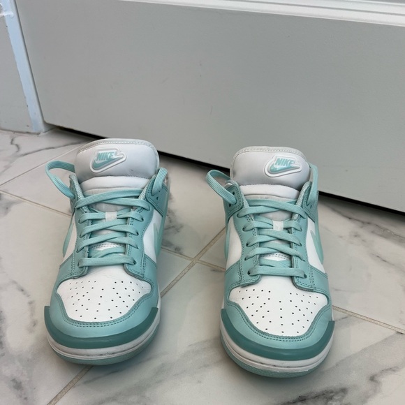 Women’s Nike Dunk Lows in Teal - Picture 3 of 11